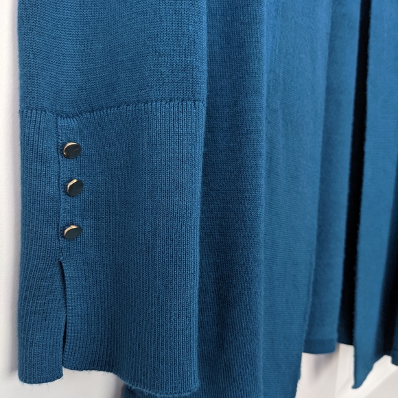 White House Black Market Knit Cardigan - Turquoise Blue - Sz. S - Picture 4 of 12